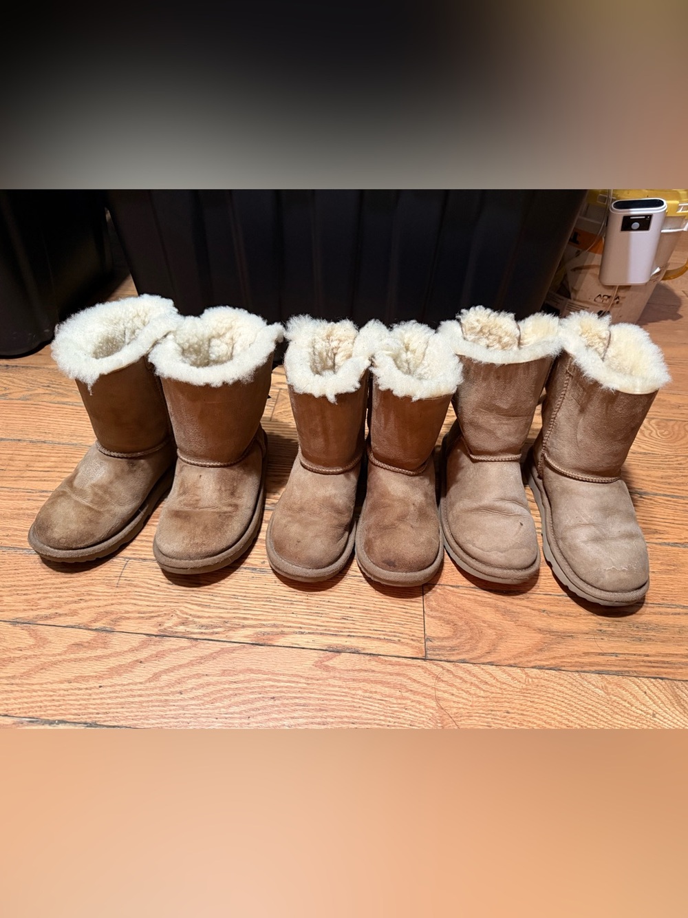 UGG Kids Chestnut Suede Shearling Boots